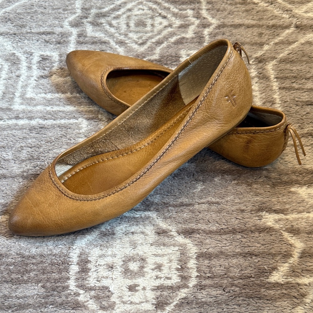 Brown Leather Ballet Flats